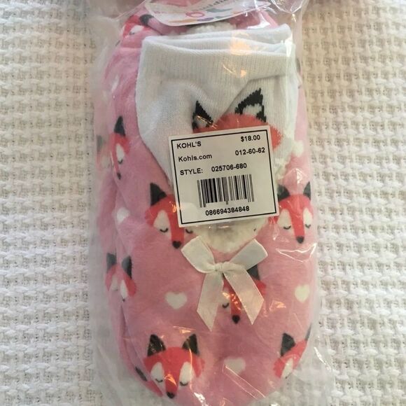 Babba Buddies Girls Matching Fox Slippers & Socks - Picture 1 of 9